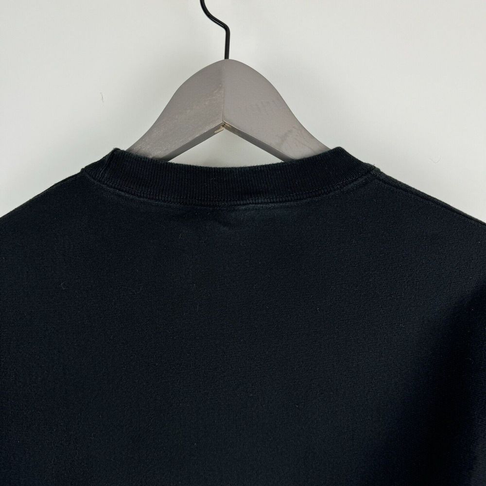 Champion Reverse Weave Crewneck Sweatshirt Mens Size Small Black Pullover - Picture 8 of 14